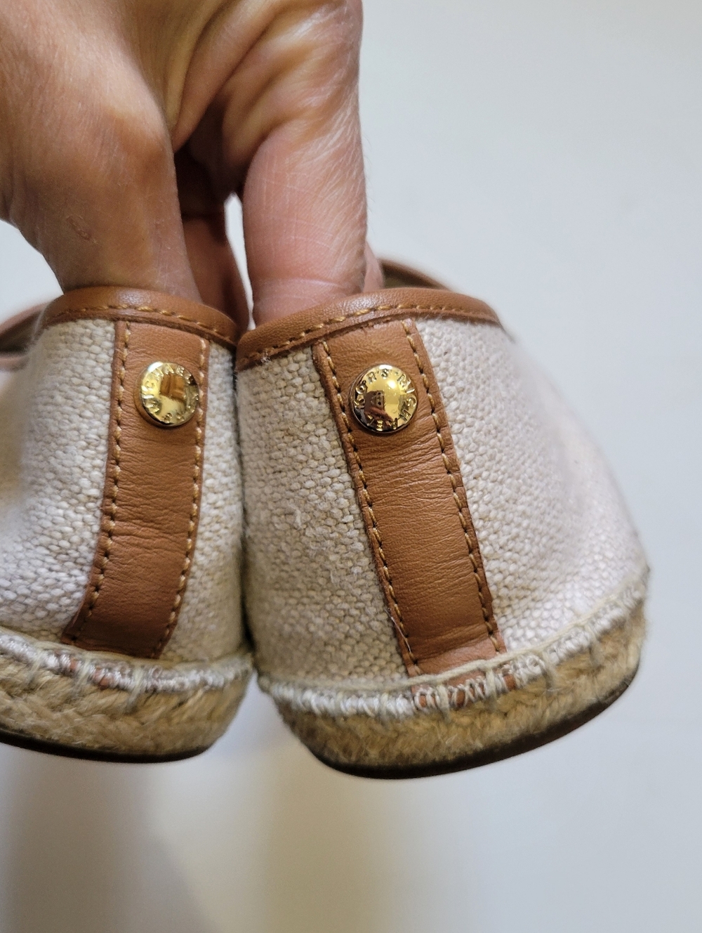 Michael Kors Kendrick Beaded Palm Leaf Flat Espadrilles Boho Tropical Summer - Picture 4 of 7